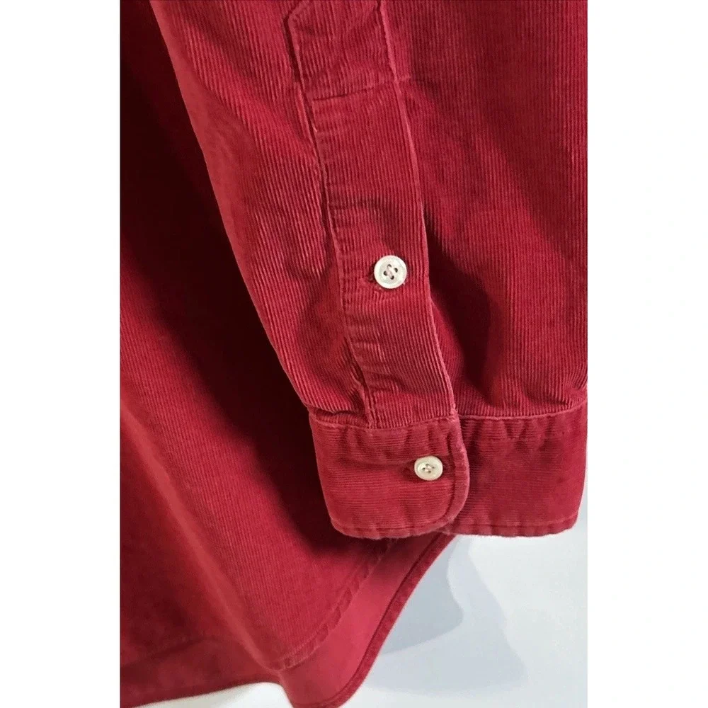 Mens Vintage RALPH LAUREN Corduroy Long Sleeve Button Up Shirt Sz XXL